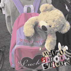 Micro School Stickers - blue hair clips