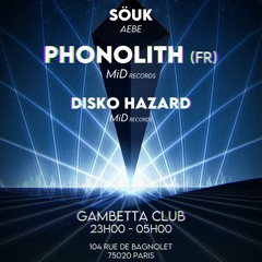PHonolith (FR) - DJ Set - AEBE Invites MiD records @Gambetta Club, Paris France