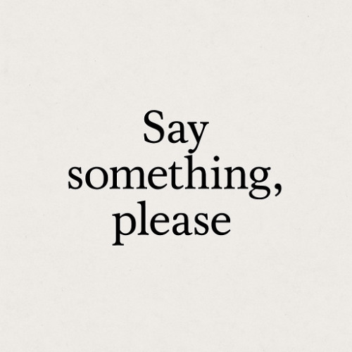 Say Something, Please - Demo