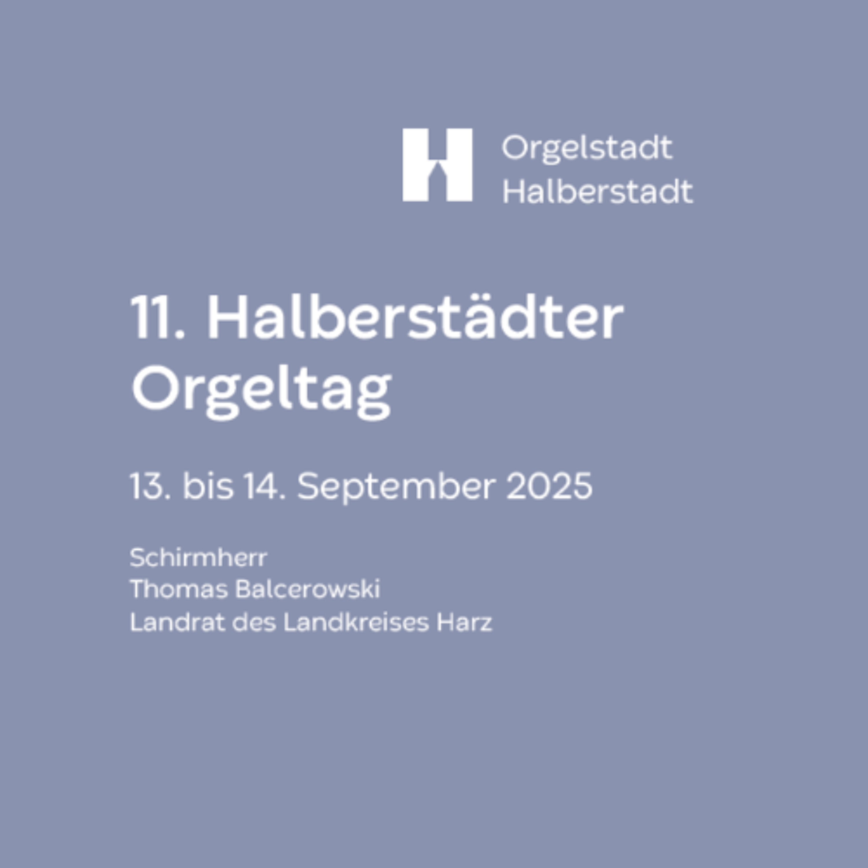 11. Halberstädter Orgeltag am kommenden Wochenende (13./14.9.)
