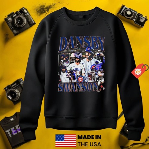 Chicago Cubs Dansby Swanson 90s Vintage Photo Style shirt