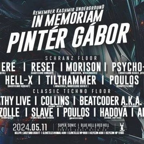 Reset @ Supersonic, Budapest (In Memoriam Pinter Gabor) Techno Room 2024.05.11.