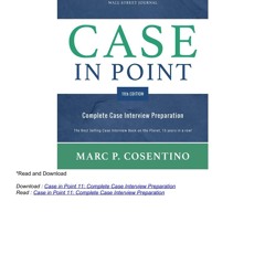 Case in Point 11: Complete Case Interview Preparation