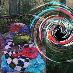 fretful junior electric bass plays a peaceful drone outside