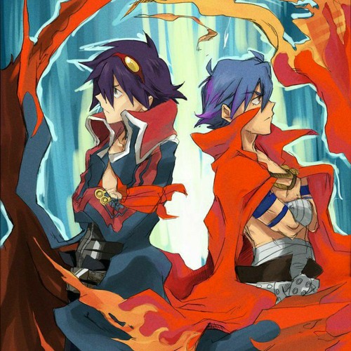 simon and kamina (tengen toppa gurren lagann) drawn by naritama_saty