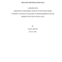 Don Ellis Dissertation Deep Dive Podcast via Google NotebookLM