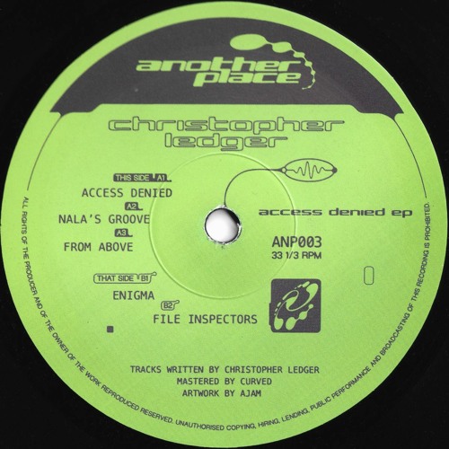 Premiere : Christopher Ledger - From Above (ANP003)