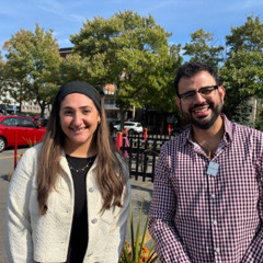 Noa Benchaya and Daniel Koren from Allied Jewish Voices for Israel