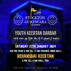Bhai Daljit Singh Ji (Jalandhar) - Rainsabai -  NorCal Kirtan Smagam Stockton Gurdwara January 2024