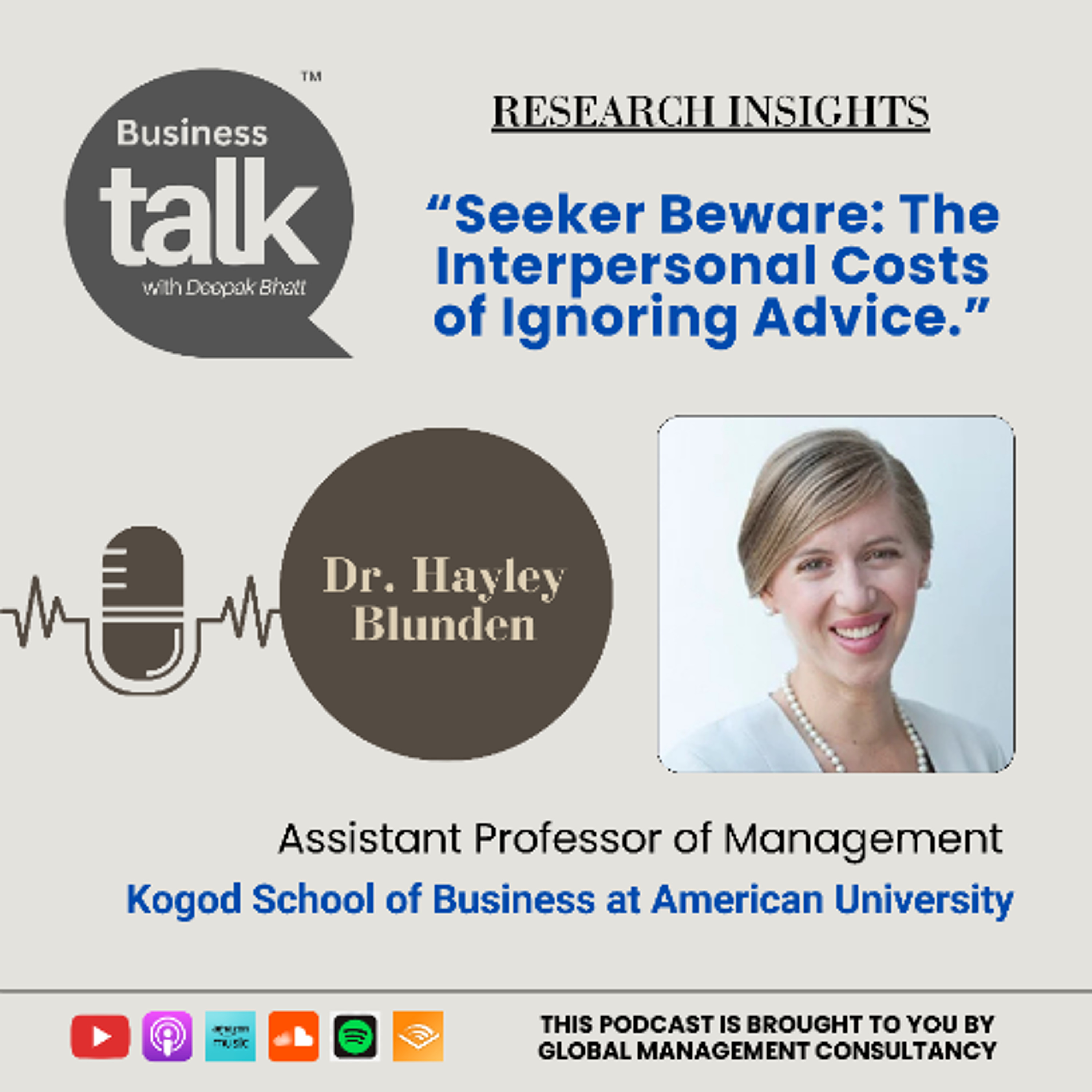 Why Ignoring Advice Damages Trust at Work - Insights from Dr. Hayley Blunden episode artwork