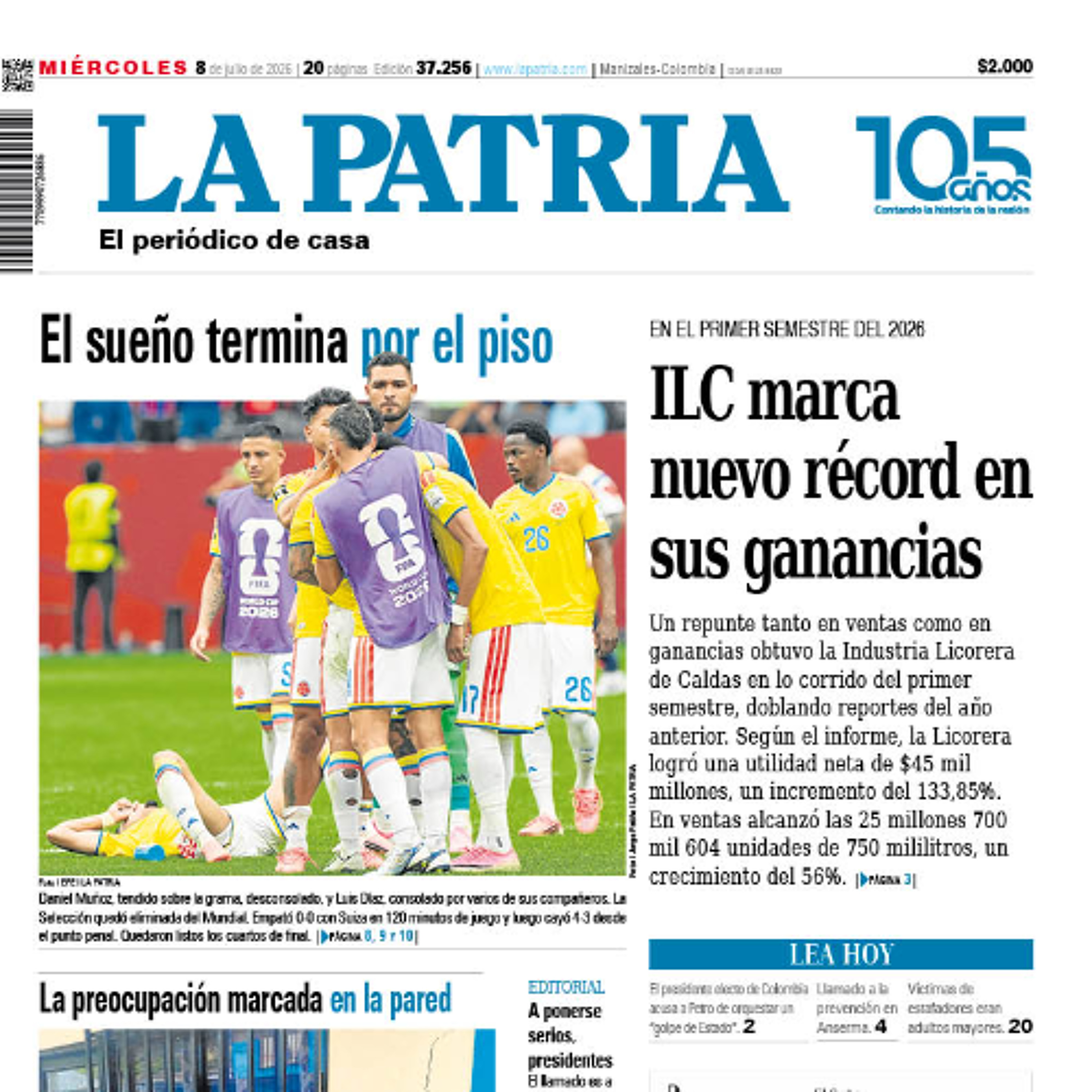 1. Titulares del informativo de la mañana - 8 de julio