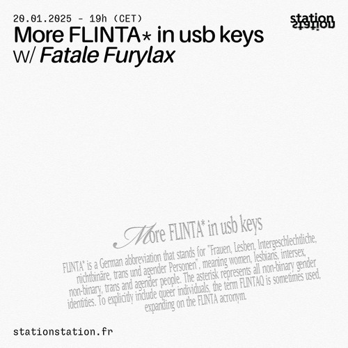 More FLINTA* in usb keys #9 w/ Fatale Furylax