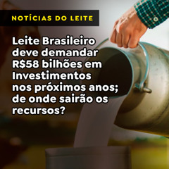 Leite Brasileiro deve demandar R$58 bilhões em Investimentos nos próximos anos
