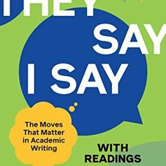 [VIEW] KINDLE 🖊️ "They Say / I Say" with Readings by  Gerald Graff,Cathy Birkenstein