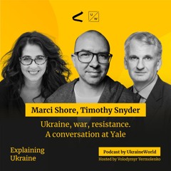 Timothy Snyder, Marci Shore, and Volodymyr Yermolenko at Yale