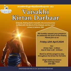 Bhai Sanjovan Singh Ji- Ham Avgun Bhare Ek Gun Naahi- Asa Di Vaar- Vaisakhi Kirtan Darbar- 12/04/24