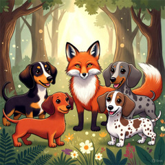 Les Quatre Teckels du Bois