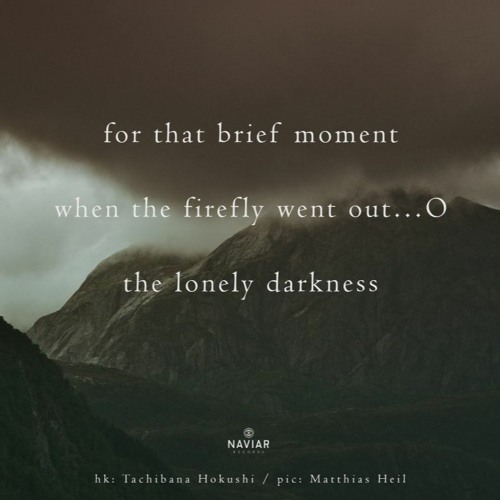The Lonely Darkness [naviarhaiku390]