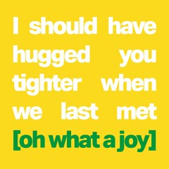 I should have hugged you tighter when we last met [Mary Anne Hobbs Rip]