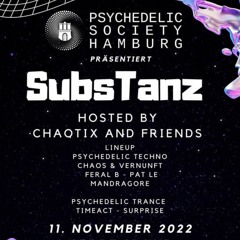 Psychedelic Society Hamburg presents SubsTanz @Wilde Hilde 11.11.2022