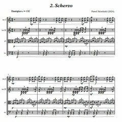 Pawel Strzelecki: 2. Scherzo [String Quartet No. 18 "No Silence" (2024)].