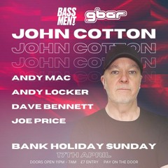 GBar Afterhours with Special Guest John Cotton