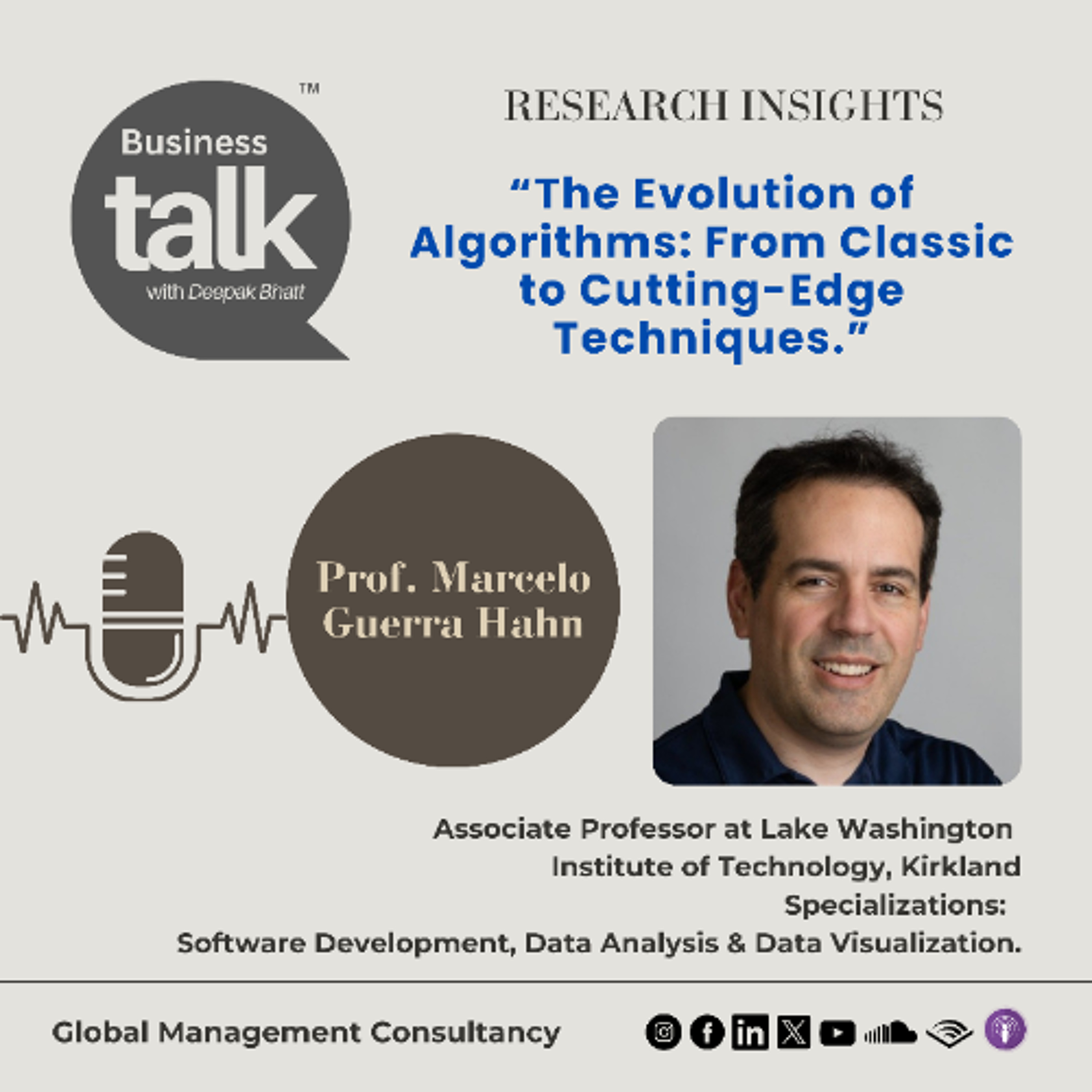 Prof Marcelo Guerra Hahn explores from Basics to Breakthroughs The Evolutionary Path of Algorithms episode artwork