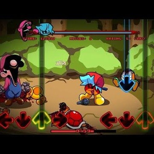 FNF - Marios Madness V2 - Last Course w/ dodge mechanics by me and FC