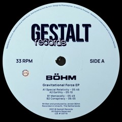 PREMIERE: Böhm - Special Relativity [Gestalt Records]