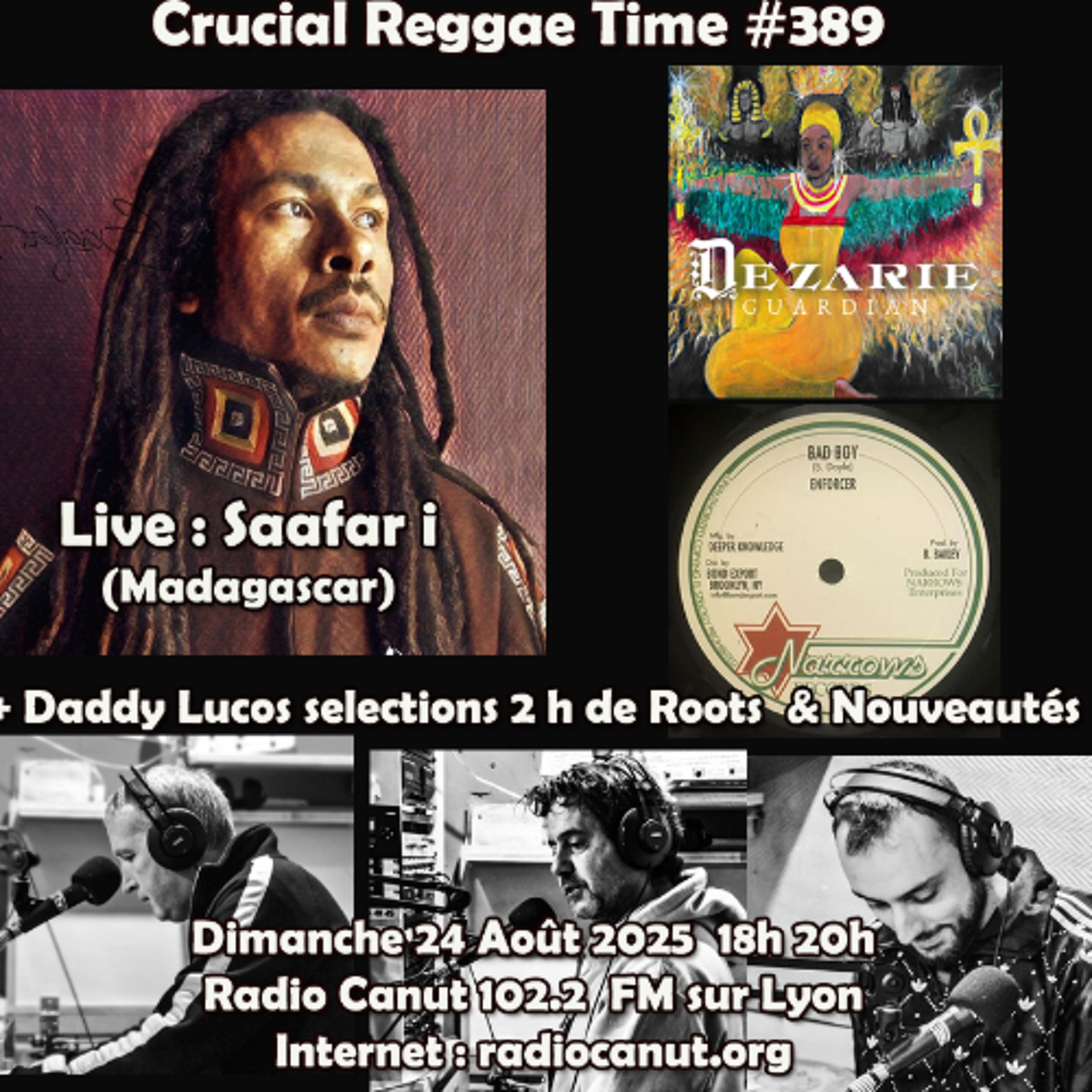 Crucial Reggae Time #389 2h39 Safaar I  Oldies & Nouveautés 24082025