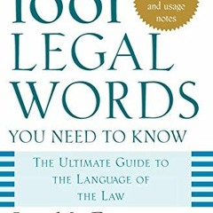 [View] KINDLE 🖊️ 1001 Legal Words You Need to Know: The Ultimate Guide to the Langua