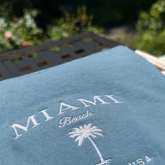 Miami Beach Florida Embroidered Shirt