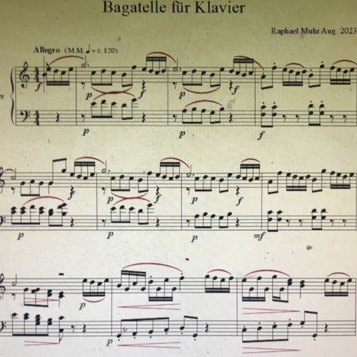 Bagatelle  für Klavier No.1