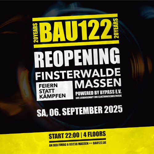 Reopening Bau122 06-09-2025