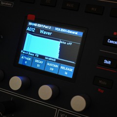 Waver (Waldorf M wavetable synth used in multitimbral mode with effects pedals)
