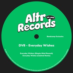 Premiere : DV8 - Everyday Wishes (Simple Mind Rework) (Bandcamp exclusive)