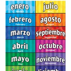 SPANISH - These are the twelve months of the year