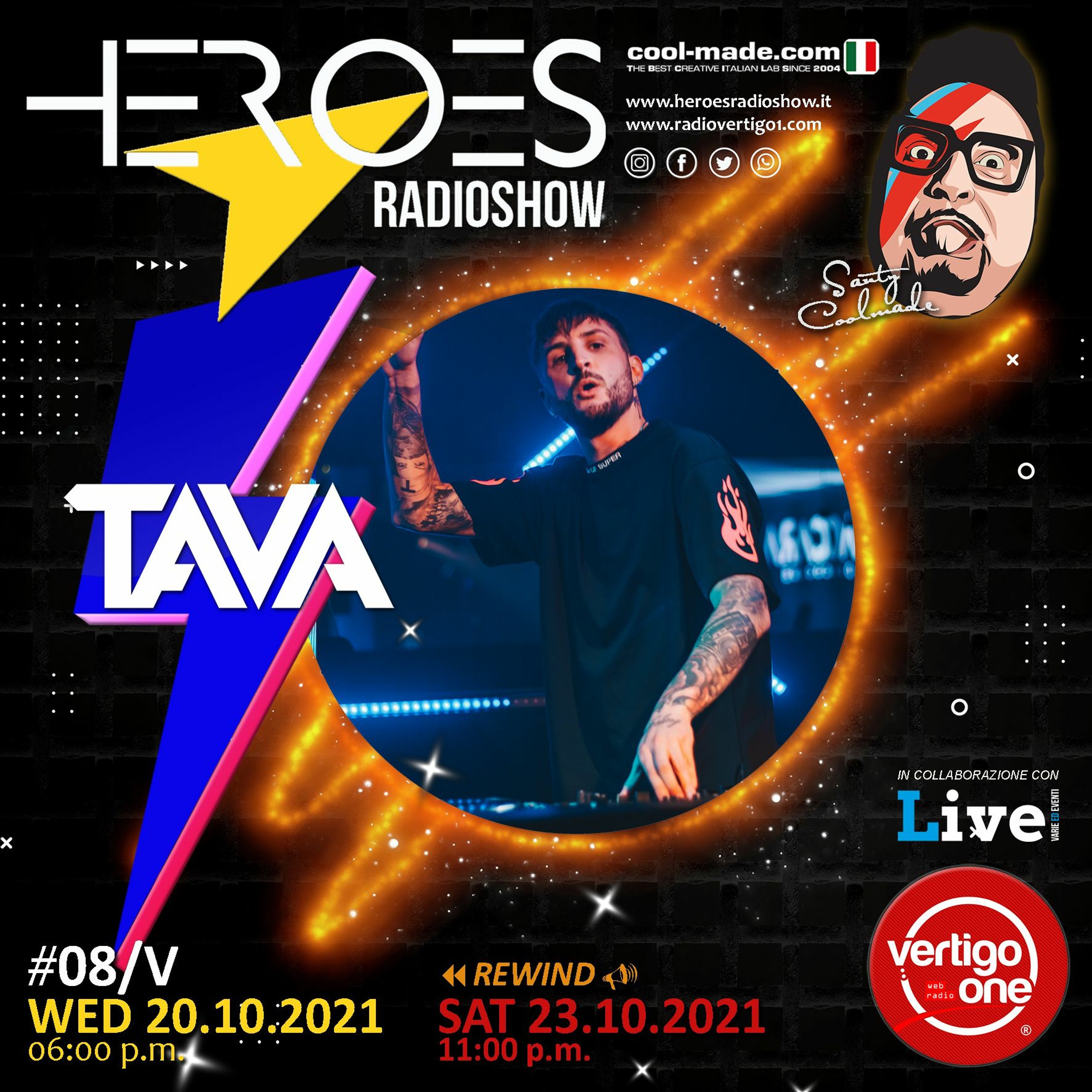 #08/2021-22> HEROES RadioShow - Special Guest TAVA episode artwork