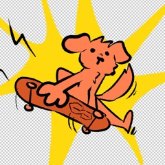 Pistas similares: skateboard dog