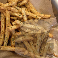 milk tea and fries