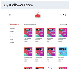 Buy Followers, Likes, Comments, Views, Plays Social Media Promotion BuysFollowers.com