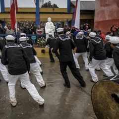 Canto de despedida a San Pedro por el alférez Juan Cisternas con el baile chino de Loncura