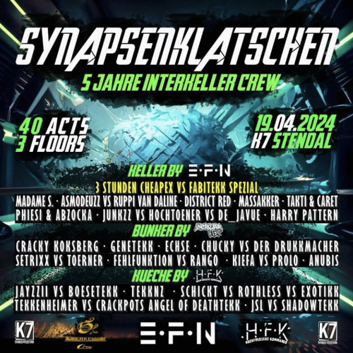 SET-CUT SYNAPSENKLATSCHEN + 5 JAHRE INTERKELLER CREW @K7 STENDAL 19.04.24
