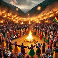 "Newroz û mizgîn e Bihara rengîn e Kesk û sor û şîn e Xalîça rengîn e"🌞