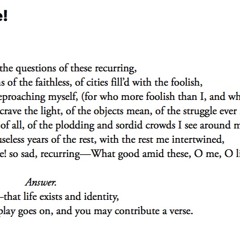 152 O Me! O Life! by Walt Whitman