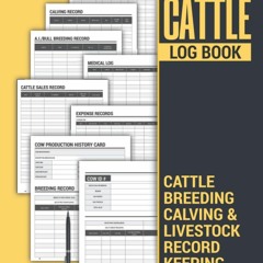 PDF  Cattle Log Book | Cattle Breeding, Calving, and Livestock Record Keeping Bo