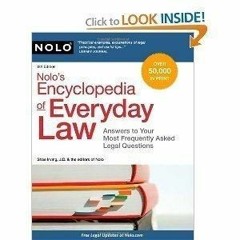 PDF Book Nolo's Encyclopedia of Everyday Law: Answers to Your Most Frequently Asked