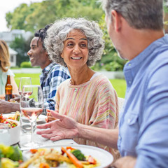 Staying socially connected can help maintain healthy eating with age, especially for older women