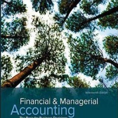 PDF/READ/DOWNLOAD ISE Financial & Managerial Accounting (ISE HED IRWIN ACCOUNTING) full