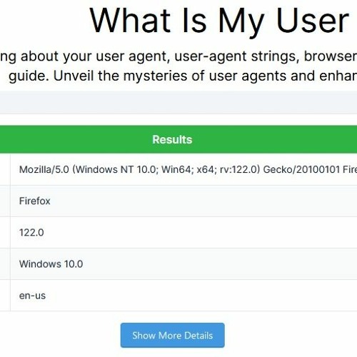 My User Agent: what is My User Agent